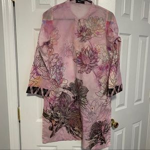 Light Pink Gul Ahmed Lawn Kurta - Pakistani